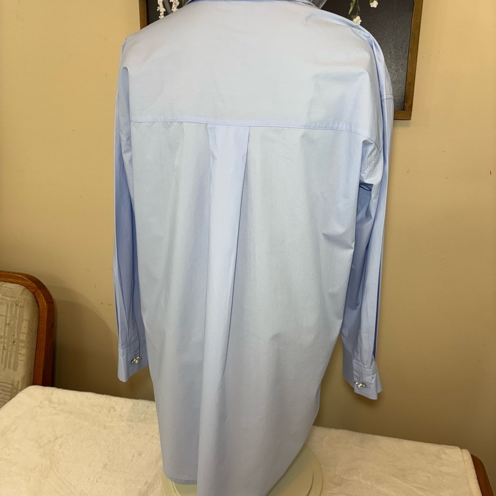English Factory Sky Blue Button-Down Shirt - Picture 7 of 8